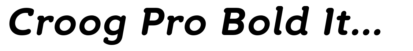 Croog Pro Bold Italic